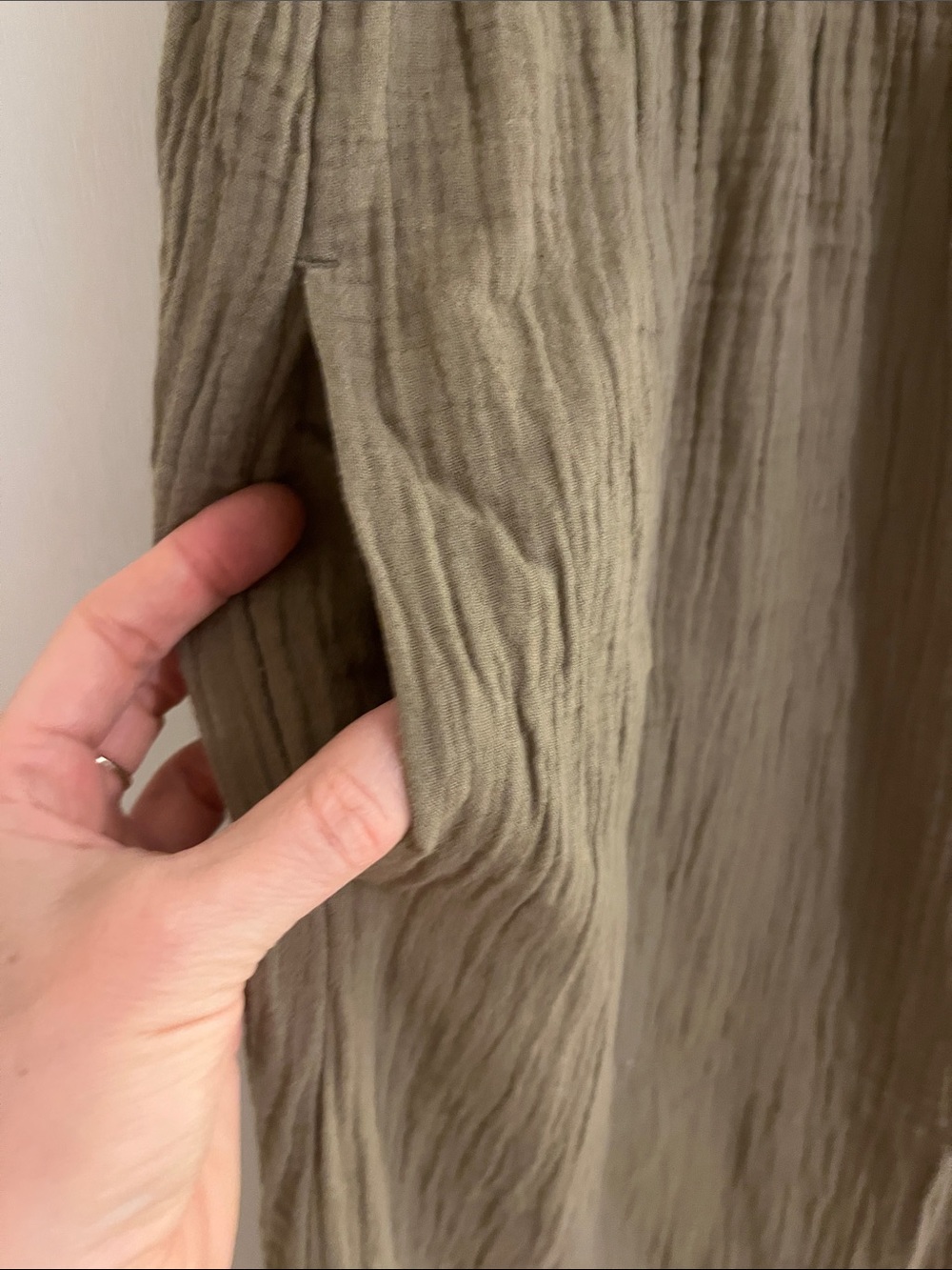 Pact Women’s Olive Green Maxi Sundress with Spaghetti Straps - Picture 5 of 10